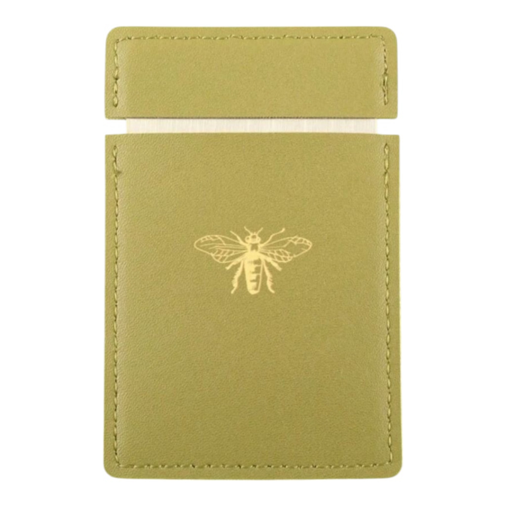 Green Cosmetic Mirror with Bee Imprint